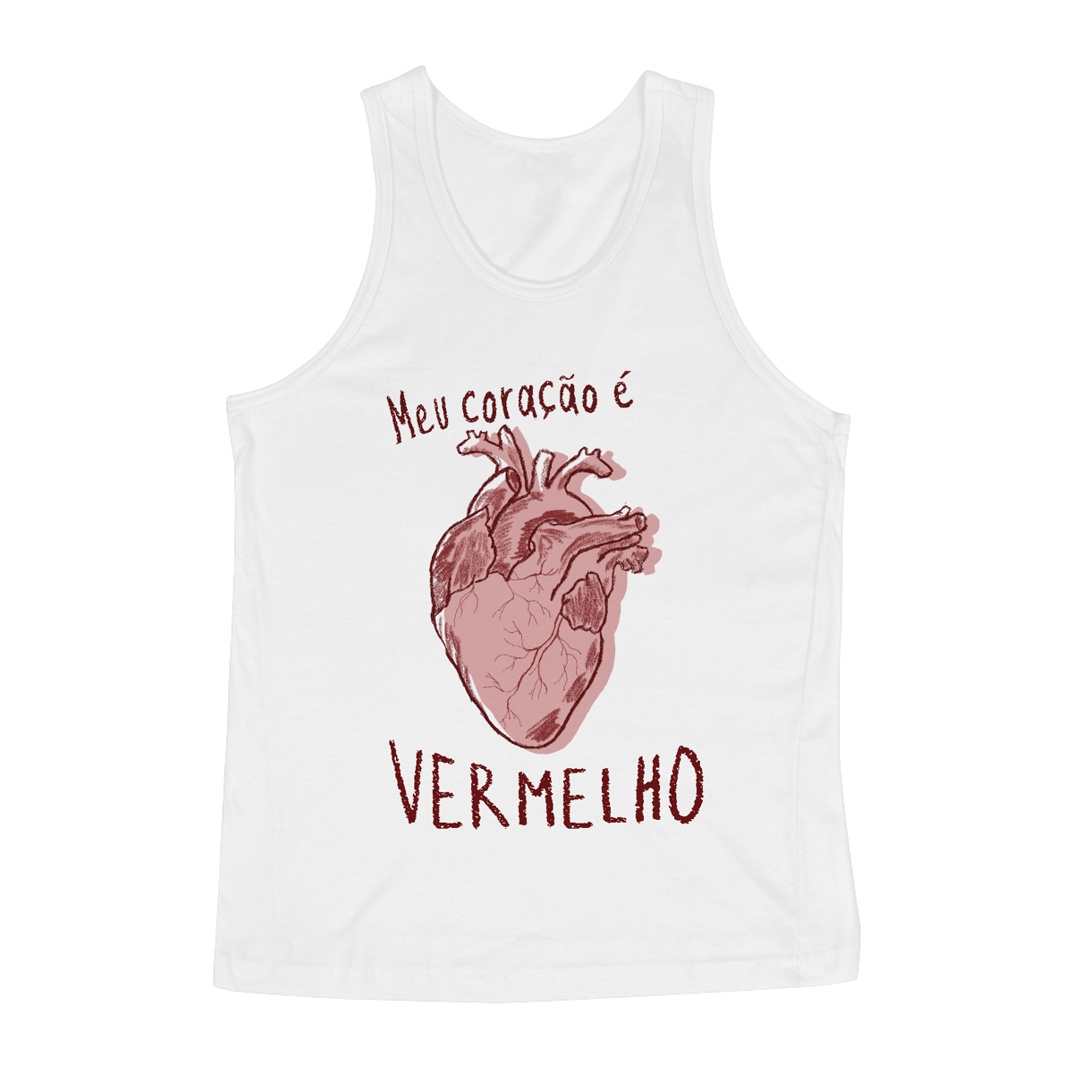 Nome do produto: Regata Coração Vermelho