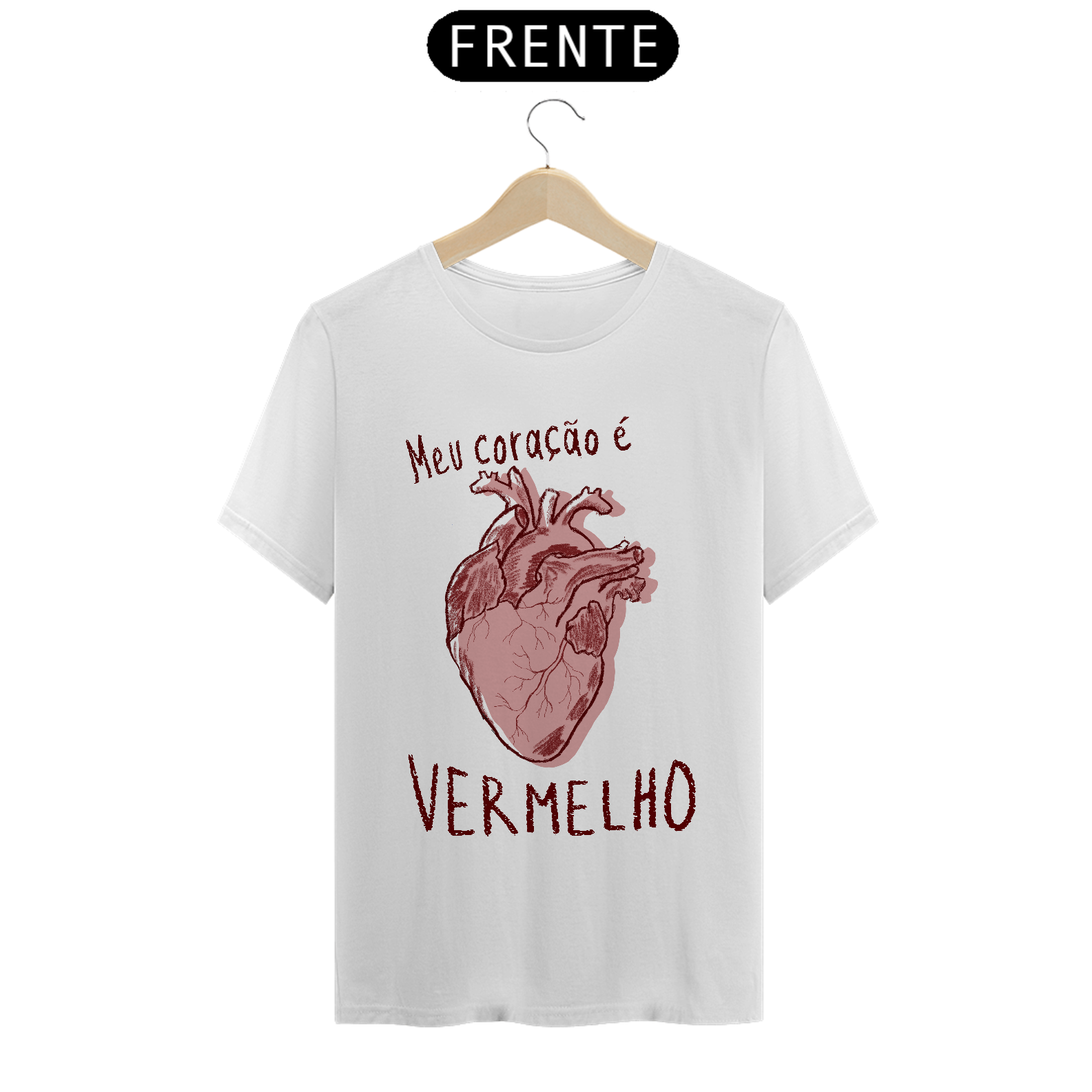 Camiseta Coração Vermelho