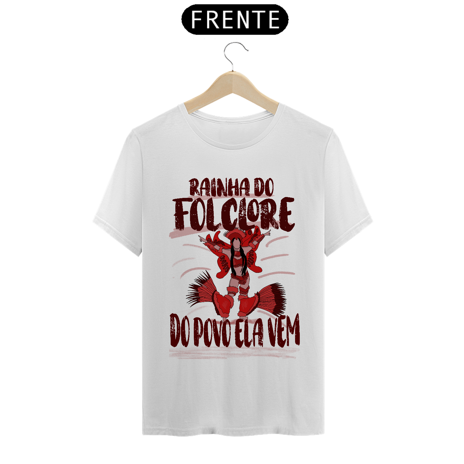 Camiseta Rainha do Folclore Vermelha