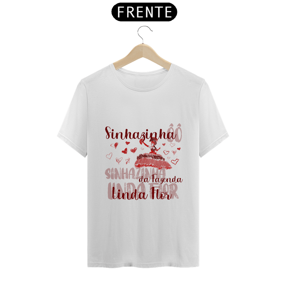 Nome do produto: Camiseta Sinhazinha Vermelha