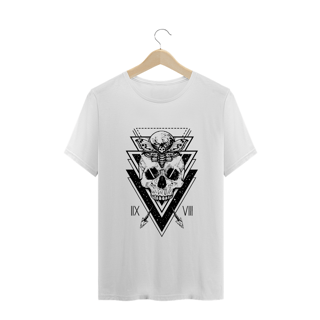 Nome do produto Skull triangles (camiseta branca ou cinza)