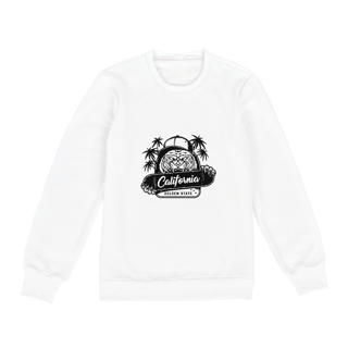 Nome do produto Urso Skatista California (moletom unissex branco)