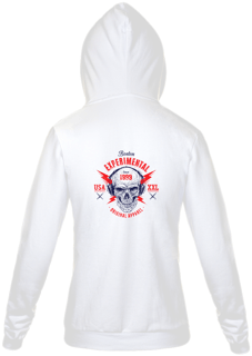 Nome do produto Experimental (moletom com ziper unisex branco ou cinza)