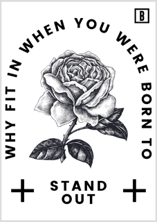 Nome do produto POSTER |  DESIGN: WHY FIT IN WHEN YOU WERE BORN TO STANDOUT