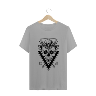 Nome do produto Skull triangles (camiseta branca ou cinza)