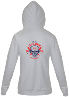 Nome do produto Experimental (moletom com ziper unisex branco ou cinza)