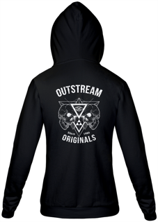 Nome do produto Outstream Originals (moletom preto c/ziper unissex)