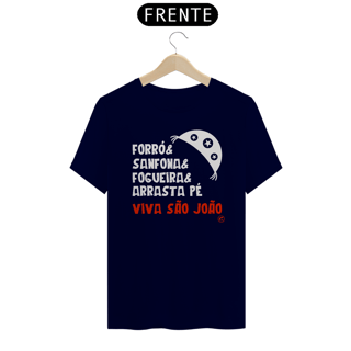Nome do produto Camiseta de São João - Forró, Sanfona, Fogueira e Arrasta Pé