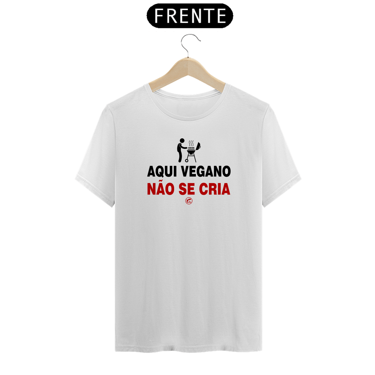 Nome do produto: Camiseta Aqui Vegano não se cria