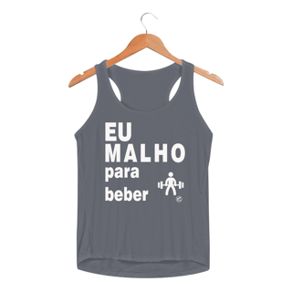 Nome do produto Regata Feminina Dry UV - Eu Malho para Beber