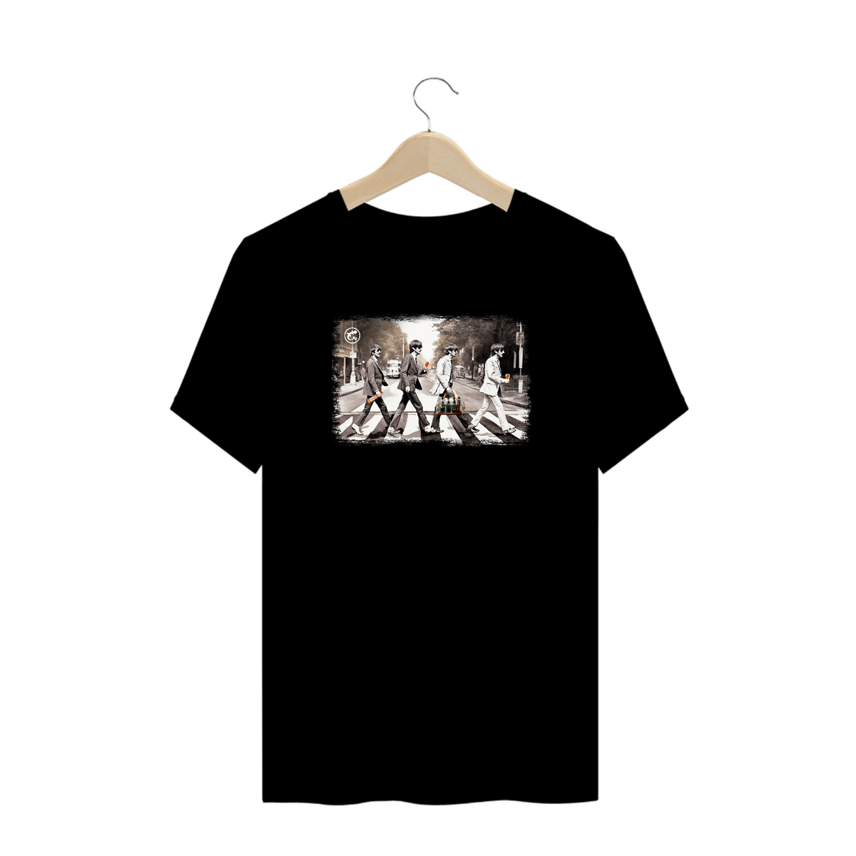 Nome do produto: Camiseta de Boteco Plus Size Os Beatles na Abbey Road
