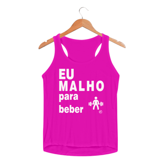 Nome do produto Regata Feminina Dry UV - Eu Malho para Beber