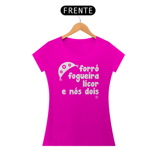 Nome do produto Camiseta de São João - Forró, Fogueira Licor e nós dois