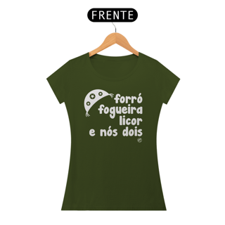 Nome do produto Camiseta de São João - Forró, Fogueira Licor e nós dois