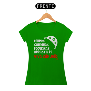 Nome do produto Camiseta de São João - Forró, Sanfona, Fogueira e Arrasta Pé