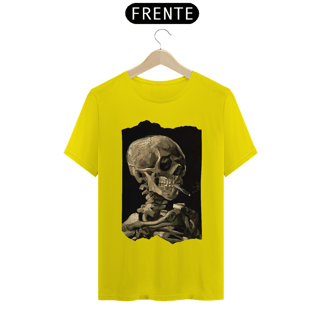 Nome do produto Camiseta Masculina -  Arte Skull of a Skeleton with Burning Cigarette de VanGogh