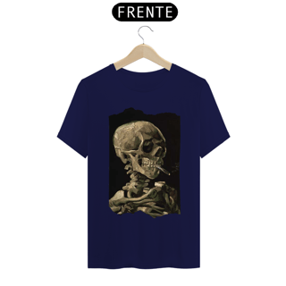 Nome do produto Camiseta Masculina -  Arte Skull of a Skeleton with Burning Cigarette de VanGogh