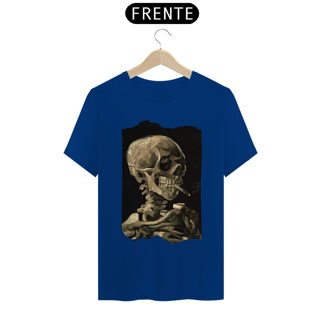 Nome do produto Camiseta Masculina -  Arte Skull of a Skeleton with Burning Cigarette de VanGogh