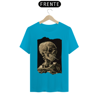 Nome do produto Camiseta Masculina -  Arte Skull of a Skeleton with Burning Cigarette de VanGogh