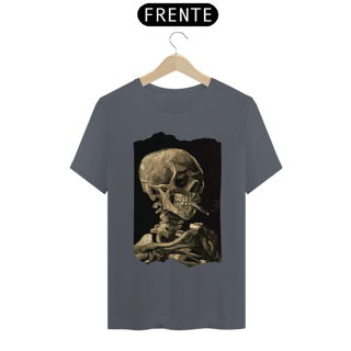 Nome do produto Camiseta Masculina -  Arte Skull of a Skeleton with Burning Cigarette de VanGogh