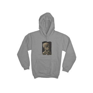 Nome do produto Moletom Canguru - Arte Skull of a Skeleton with Burning Cigarette de Van Gogh
