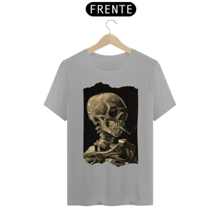 Nome do produto Camiseta Masculina -  Arte Skull of a Skeleton with Burning Cigarette de VanGogh
