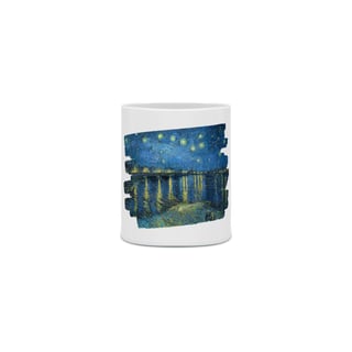 Nome do produto Caneca - Arte Noite Estrelada Sobre o Ródano de Van Gogh
