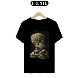Nome do produto Camiseta Masculina -  Arte Skull of a Skeleton with Burning Cigarette de VanGogh