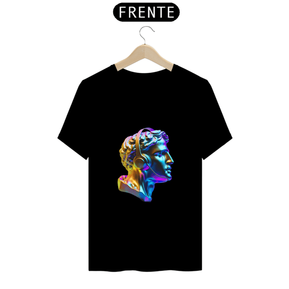 Camiseta masculina - Escultura com fone 