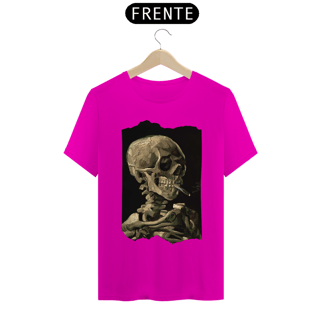 Nome do produto Camiseta Masculina -  Arte Skull of a Skeleton with Burning Cigarette de VanGogh