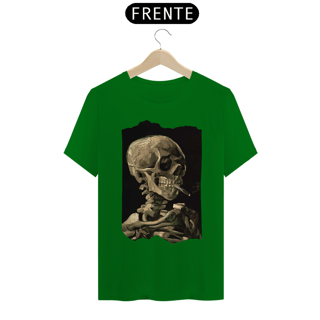 Nome do produto Camiseta Masculina -  Arte Skull of a Skeleton with Burning Cigarette de VanGogh