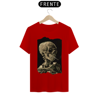Nome do produto Camiseta Masculina -  Arte Skull of a Skeleton with Burning Cigarette de VanGogh
