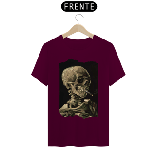 Nome do produto Camiseta Masculina -  Arte Skull of a Skeleton with Burning Cigarette de VanGogh