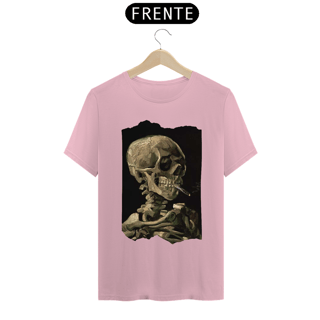 Nome do produto Camiseta Masculina -  Arte Skull of a Skeleton with Burning Cigarette de VanGogh