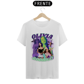 Nome do produto Camiseta Olivia Rodrigo - Popstar! - Versão Branca (Frente única)