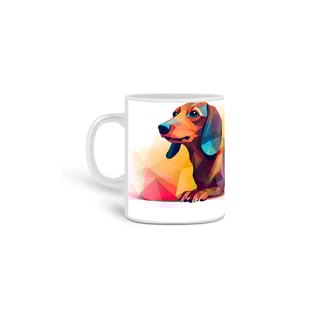 Caneca Dachshund(Salsicha) com Arte Digital - #Autenticidade 0003