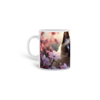 Nome do produto Caneca Gato Siamês com Arte Digital - #Autenticidade 0016