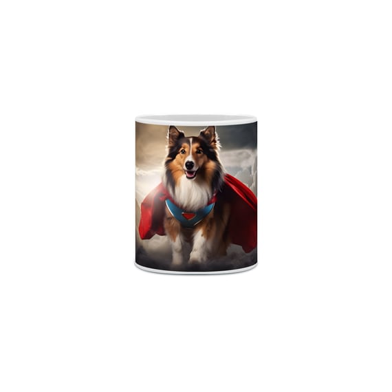 Caneca Pastor de Shetland com Arte Digital - #Autenticidade 0008