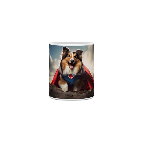 Caneca Pastor de Shetland com Arte Digital - #Autenticidade 0011