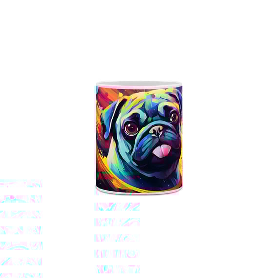 Caneca Pug com Arte Digital - #Autenticidade 0016