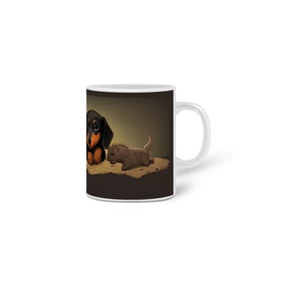 Nome do produto Caneca Dachshund(Salsicha) com Arte Digital - #Autenticidade 0002