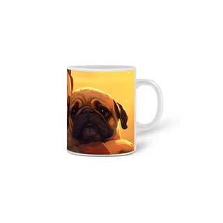 Nome do produto Caneca Pug com Arte Digital - #Autenticidade 0001