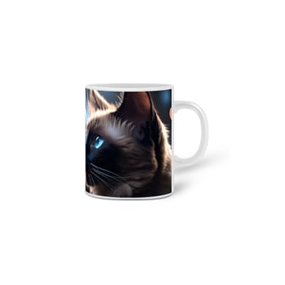 Nome do produto Caneca Gato Siamês com Arte Digital - #Autenticidade 0012