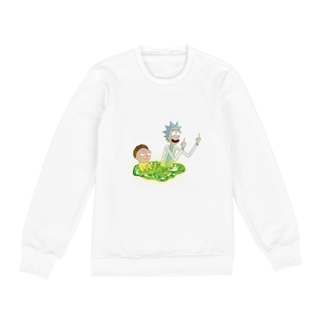 Nome do produto Moletom Fechado Uniseex - Rick and Morty - dedo do meio