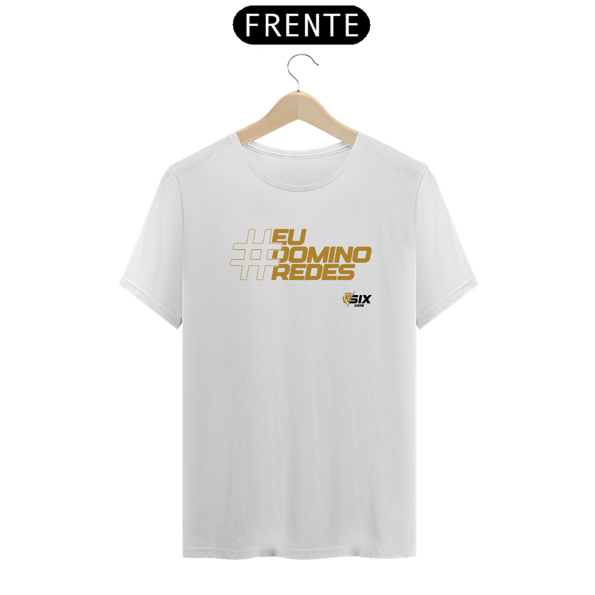 Nome do produto: Camisa SixCore Branca - Eu Domino Redes