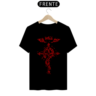 Camisa do símbolo Flamel de Fullmetal Alchemist (vermelho)