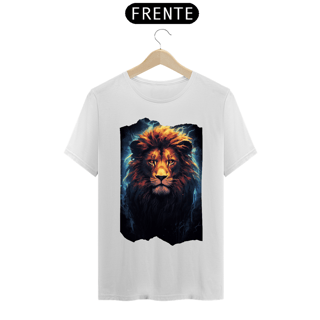 Nome do produto Camiseta B&W Arquétipo Leão e Raios - Força e Poder