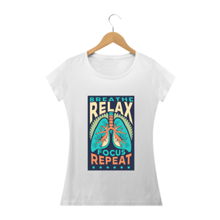 Blusa Feminina B&W Pulmões Foco na Respiração