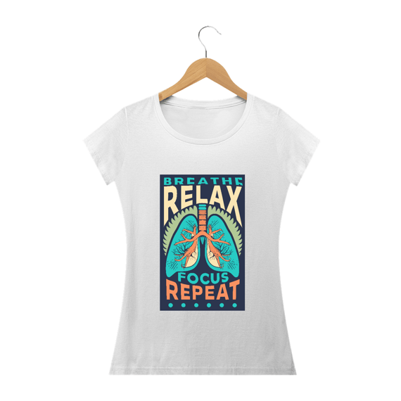 Blusa Feminina B&W Pulmões Foco na Respiração