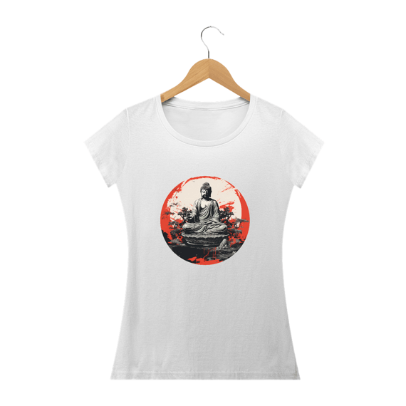 Blusa Feminina B&W Buda Meditação